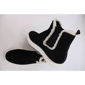 Lucky Brand Boots Women’s Kichai Ankle Bootie Black Suede Faux Fur 9.5